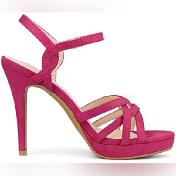 Allegra K Shoes - Allegra k sling back crisscross, stiletto heels, hot pink color